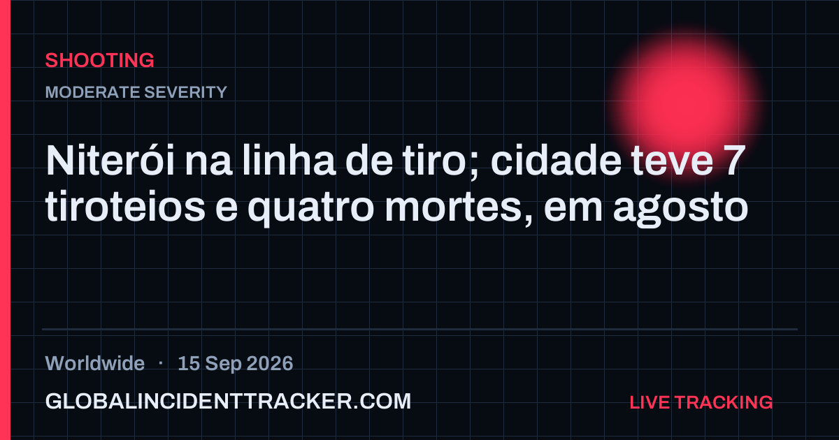 Shooting incident in worldwide on 15 September 2026 — Global Incident Tracker report card