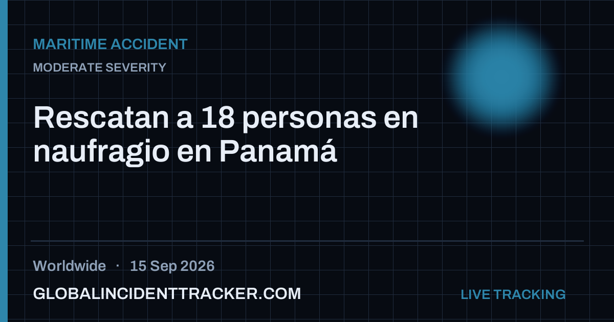 Maritime Accident incident in worldwide on 15 September 2026 — Global Incident Tracker report card