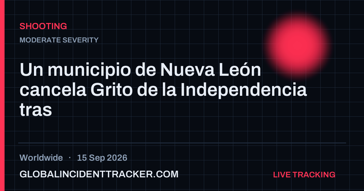 Shooting incident in worldwide on 15 September 2026 — Global Incident Tracker report card