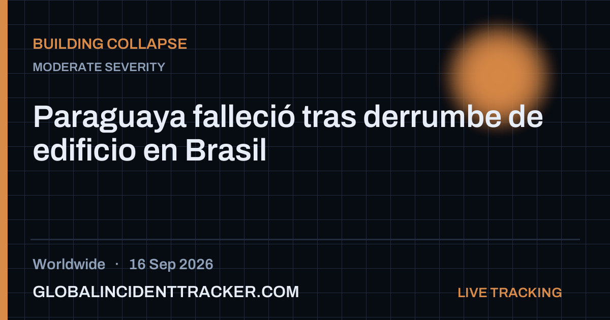 Building Collapse incident in worldwide on 16 September 2026 — Global Incident Tracker report card