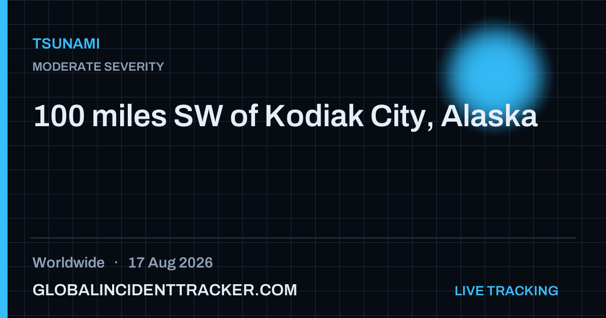 Tsunami incident in worldwide on 17 August 2026 — Global Incident Tracker report card