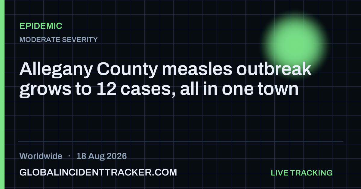 Epidemic incident in worldwide on 18 August 2026 — Global Incident Tracker report card