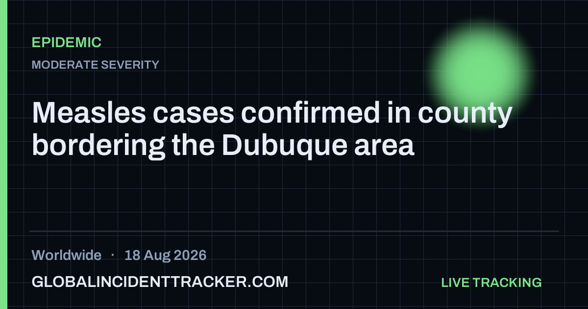 Epidemic incident in worldwide on 18 August 2026 — Global Incident Tracker report card