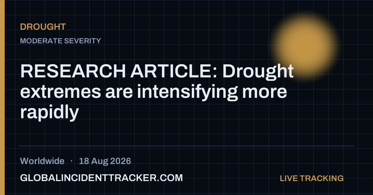Drought incident in worldwide on 18 August 2026 — Global Incident Tracker report card