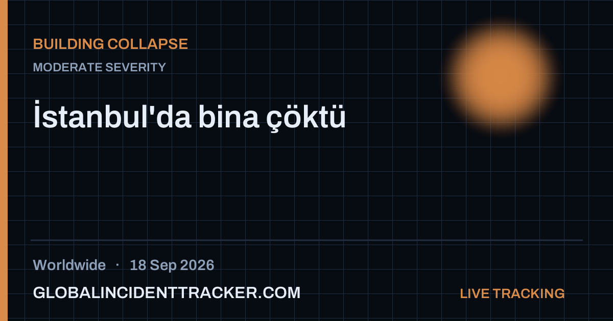 Building Collapse incident in worldwide on 18 September 2026 — Global Incident Tracker report card