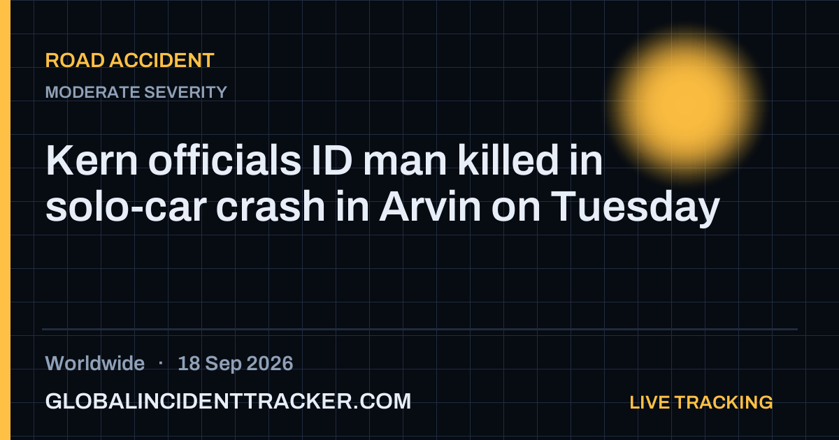 Road Accident incident in worldwide on 18 September 2026 — Global Incident Tracker report card
