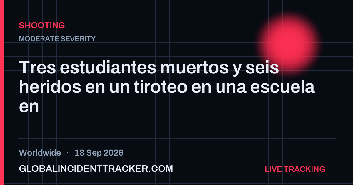 Shooting incident in worldwide on 18 September 2026 — Global Incident Tracker report card