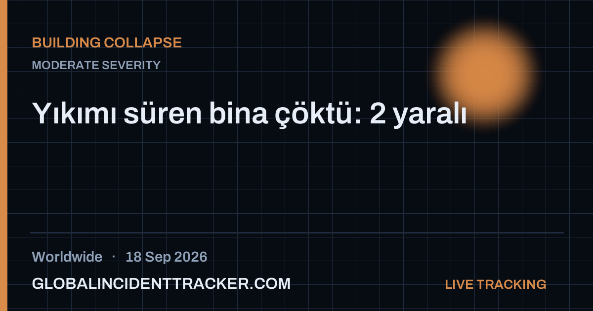 Building Collapse incident in worldwide on 18 September 2026 — Global Incident Tracker report card