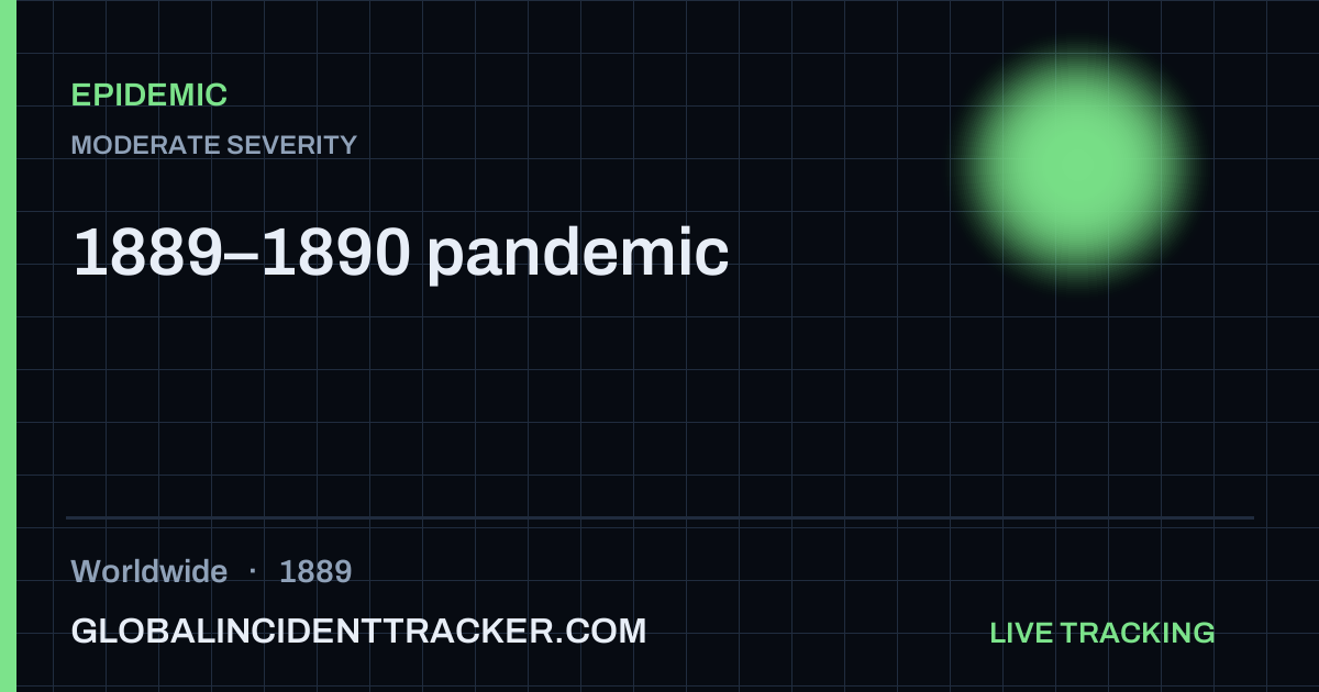 1889–1890 pandemic (1889) — Epidemic