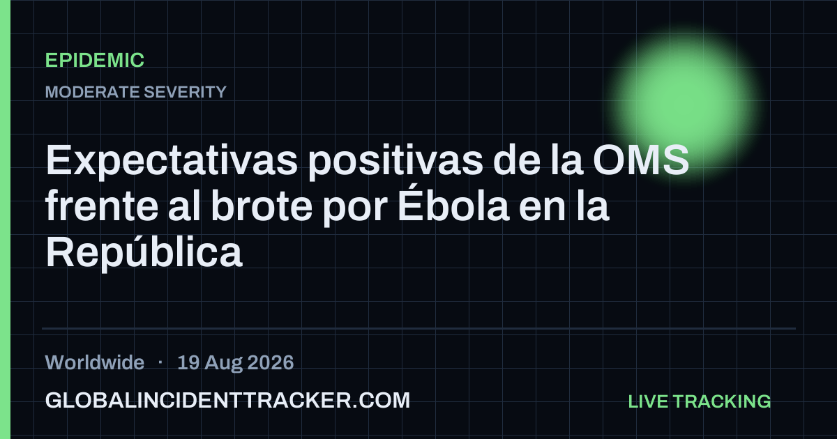 Epidemic incident in worldwide on 19 August 2026 — Global Incident Tracker report card