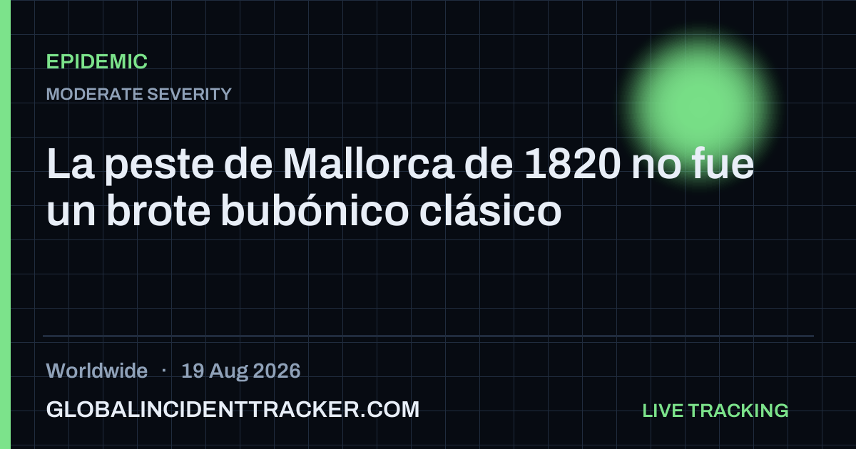 Epidemic incident in worldwide on 19 August 2026 — Global Incident Tracker report card