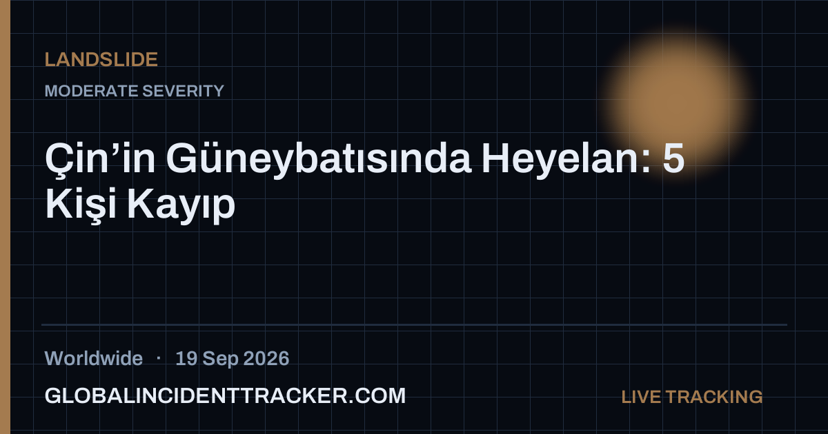 Landslide incident in worldwide on 19 September 2026 — Global Incident Tracker report card