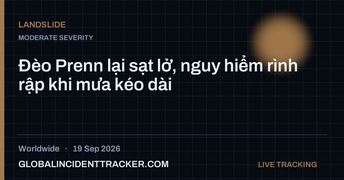 Landslide incident in worldwide on 19 September 2026 — Global Incident Tracker report card