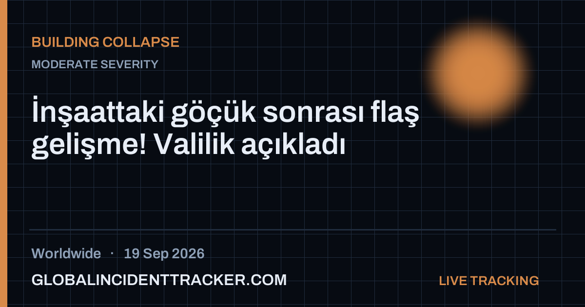 Building Collapse incident in worldwide on 19 September 2026 — Global Incident Tracker report card