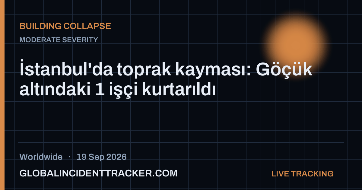Building Collapse incident in worldwide on 19 September 2026 — Global Incident Tracker report card
