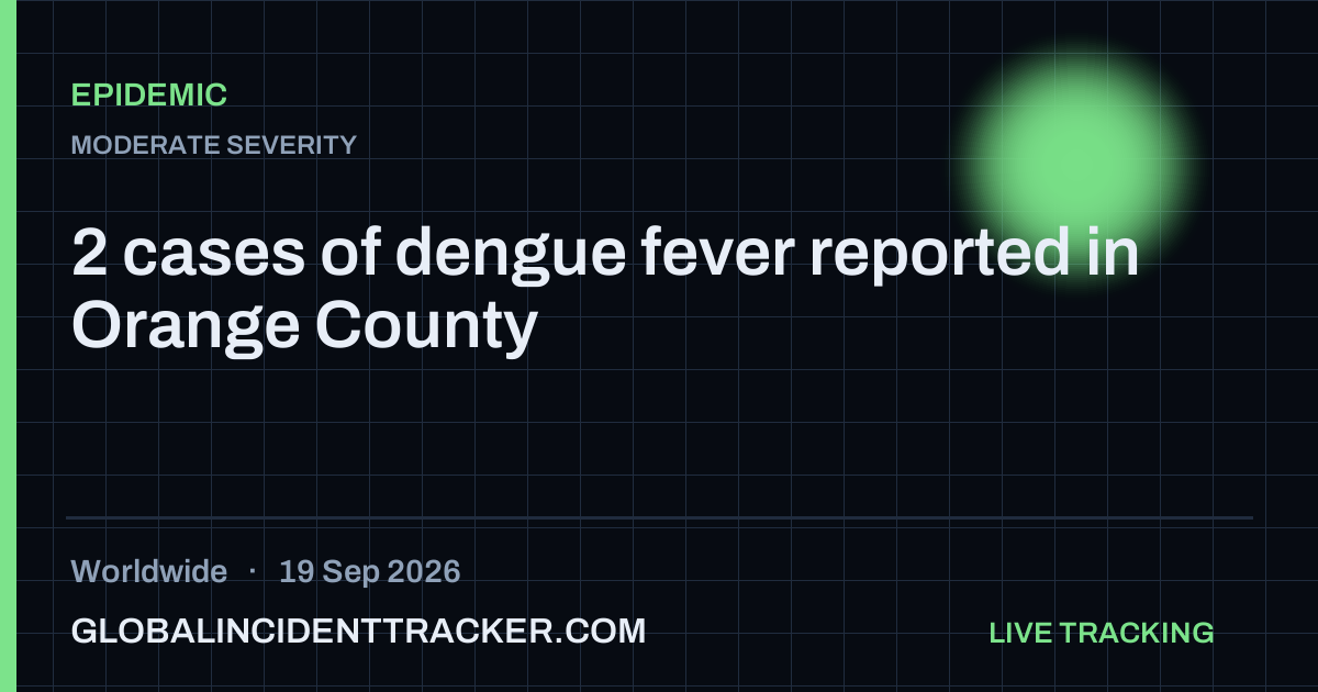 Epidemic incident in worldwide on 19 September 2026 — Global Incident Tracker report card