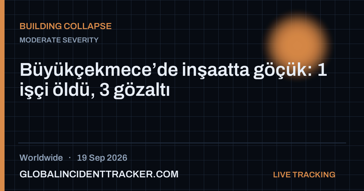 Building Collapse incident in worldwide on 19 September 2026 — Global Incident Tracker report card