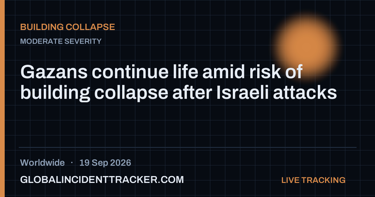 Building Collapse incident in worldwide on 19 September 2026 — Global Incident Tracker report card