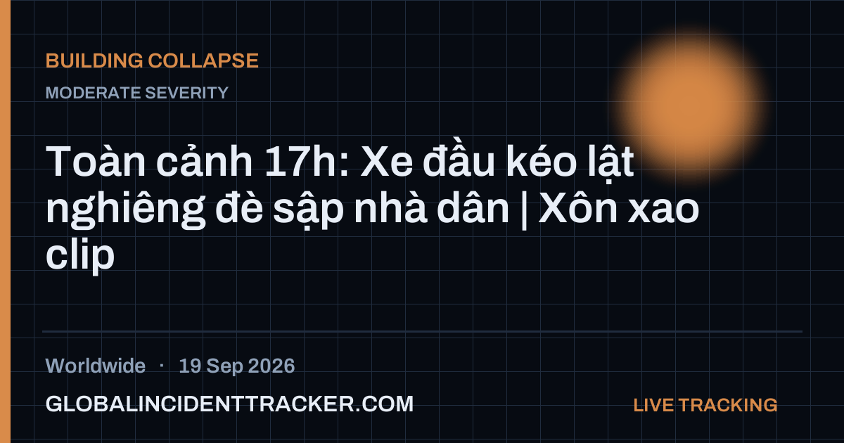 Building Collapse incident in worldwide on 19 September 2026 — Global Incident Tracker report card