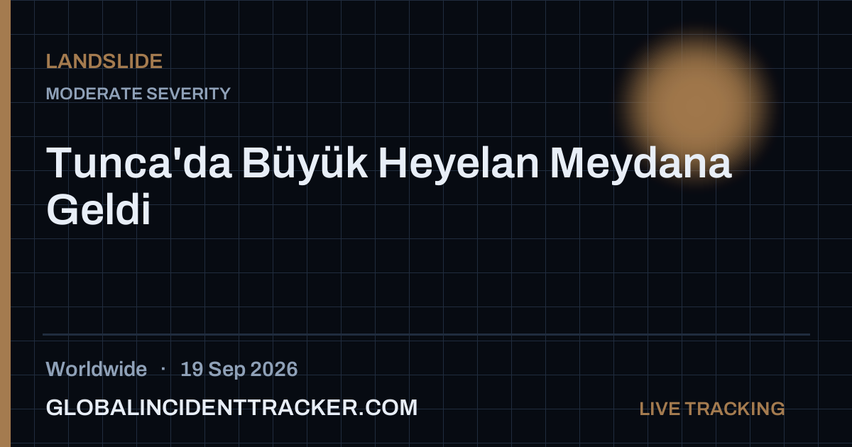 Landslide incident in worldwide on 19 September 2026 — Global Incident Tracker report card