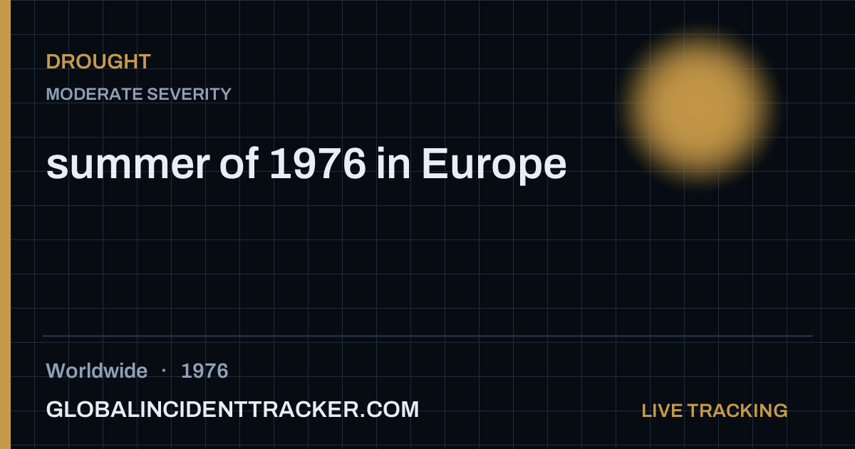 summer of 1976 in Europe (1976) — Drought
