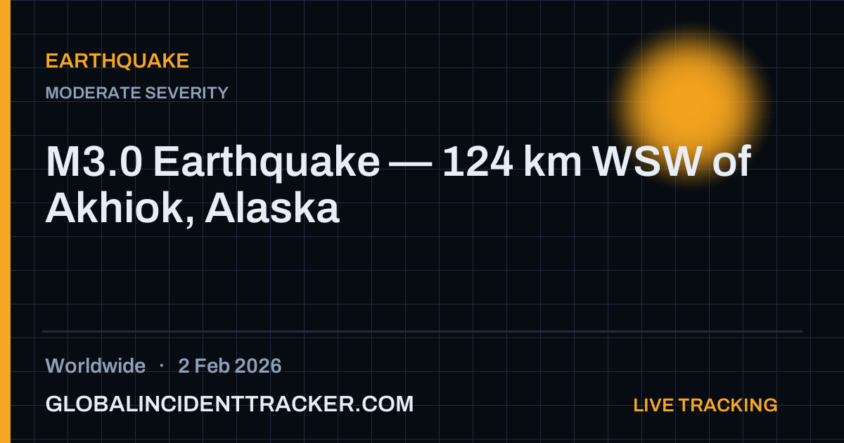 Earthquake incident in worldwide on 2 February 2026 — Global Incident Tracker report card