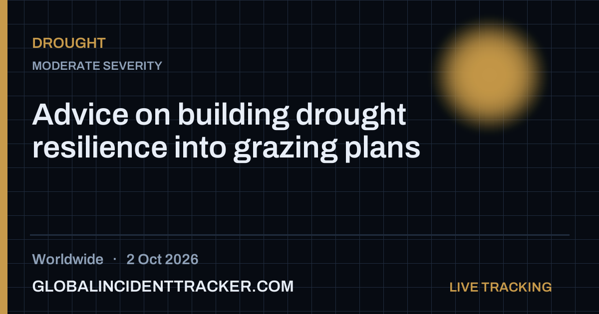 Drought incident in worldwide on 2 October 2026 — Global Incident Tracker report card