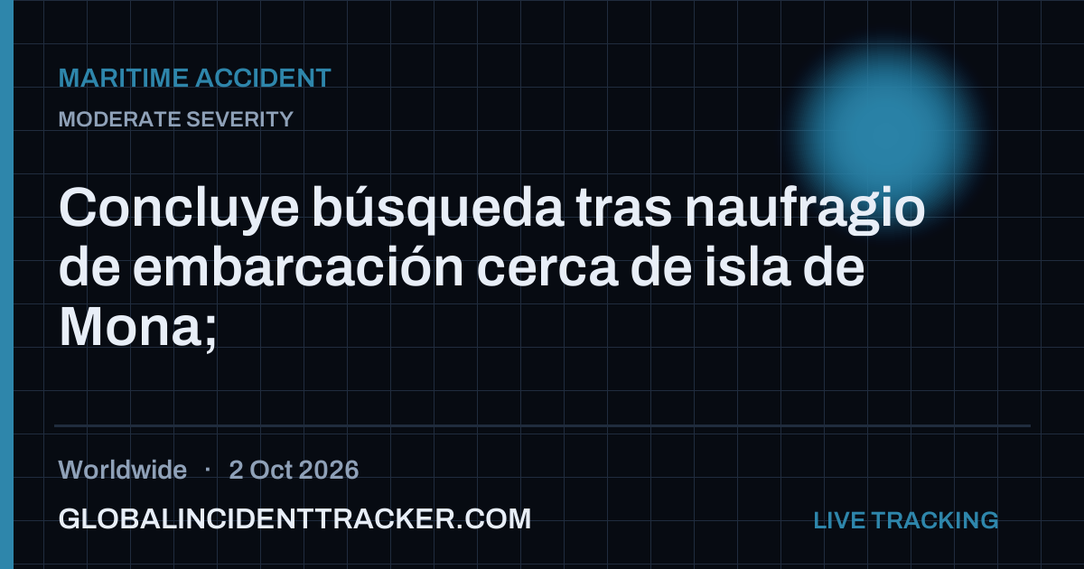Maritime Accident incident in worldwide on 2 October 2026 — Global Incident Tracker report card