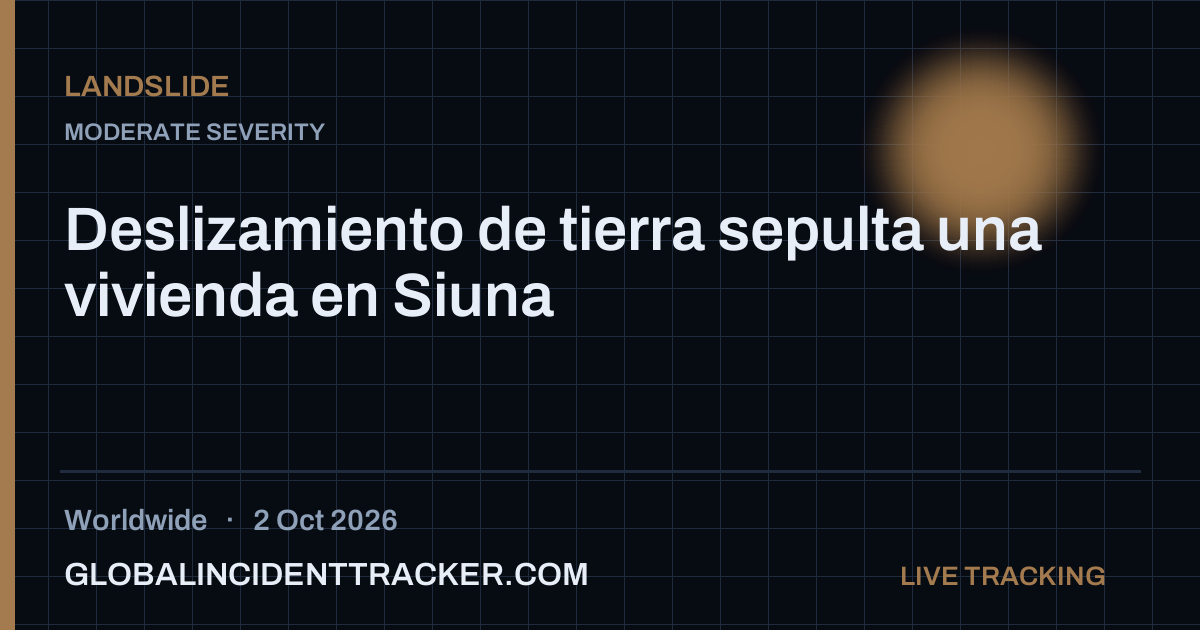 Landslide incident in worldwide on 2 October 2026 — Global Incident Tracker report card