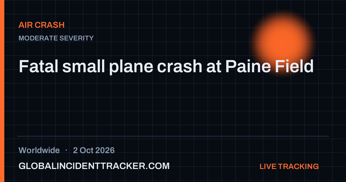 Air Crash incident in worldwide on 2 October 2026 — Global Incident Tracker report card
