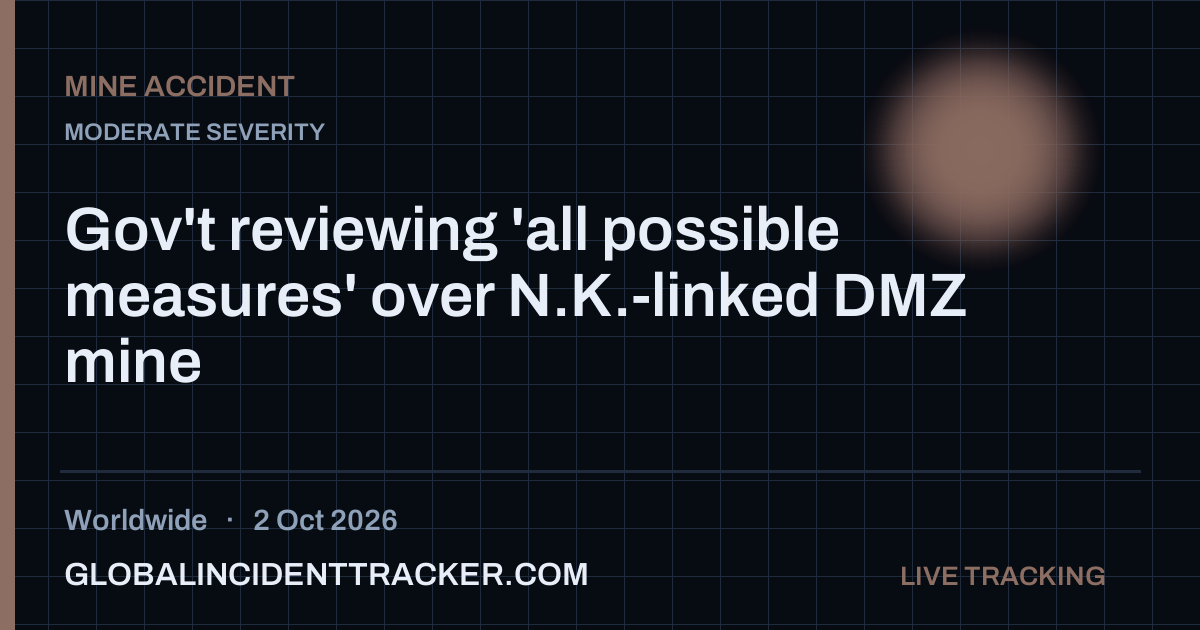 Mine Accident incident in worldwide on 2 October 2026 — Global Incident Tracker report card