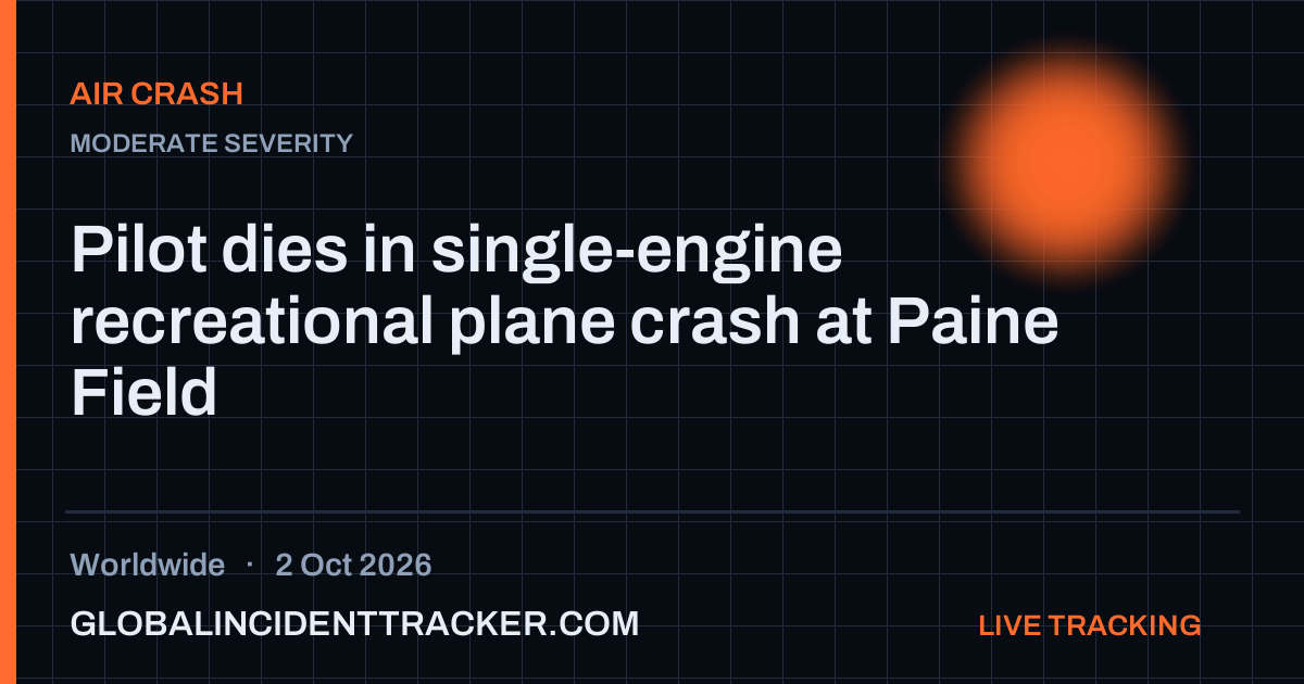 Air Crash incident in worldwide on 2 October 2026 — Global Incident Tracker report card