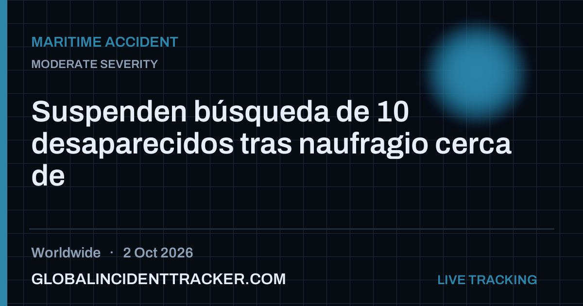 Maritime Accident incident in worldwide on 2 October 2026 — Global Incident Tracker report card
