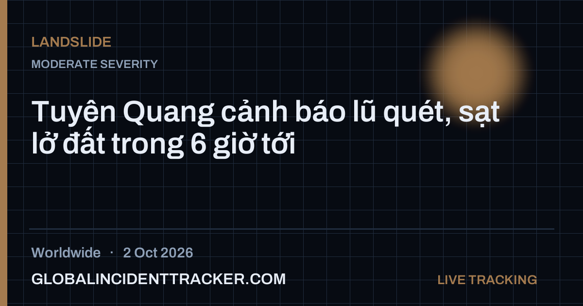 Landslide incident in worldwide on 2 October 2026 — Global Incident Tracker report card
