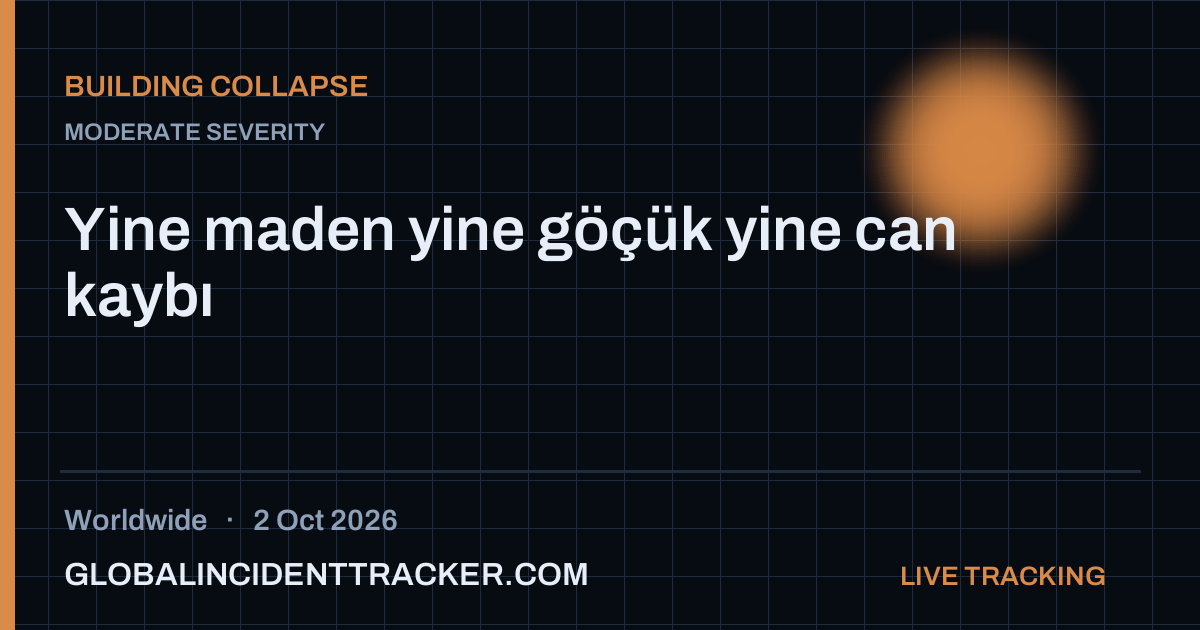 Building Collapse incident in worldwide on 2 October 2026 — Global Incident Tracker report card