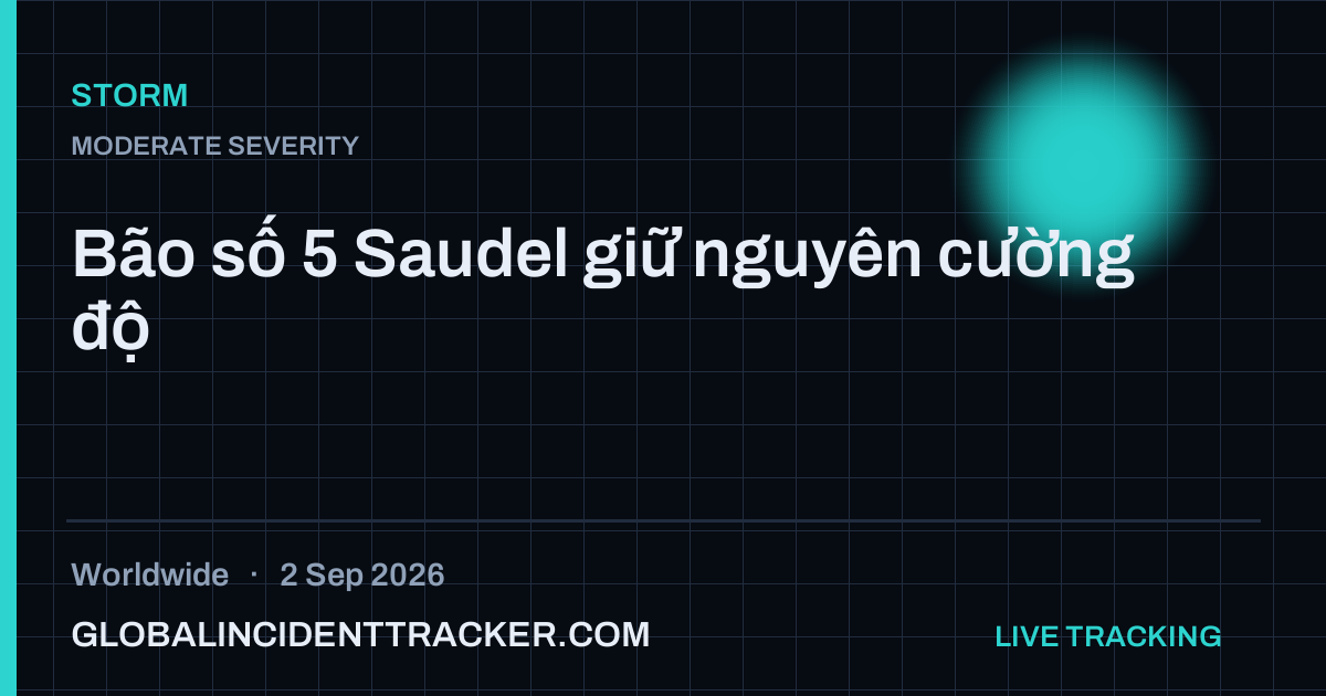 Storm incident in worldwide on 2 September 2026 — Global Incident Tracker report card