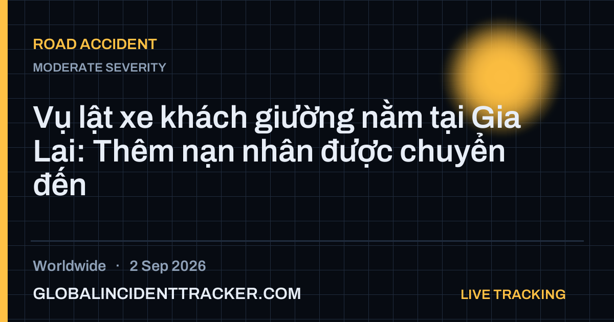 Road Accident incident in worldwide on 2 September 2026 — Global Incident Tracker report card