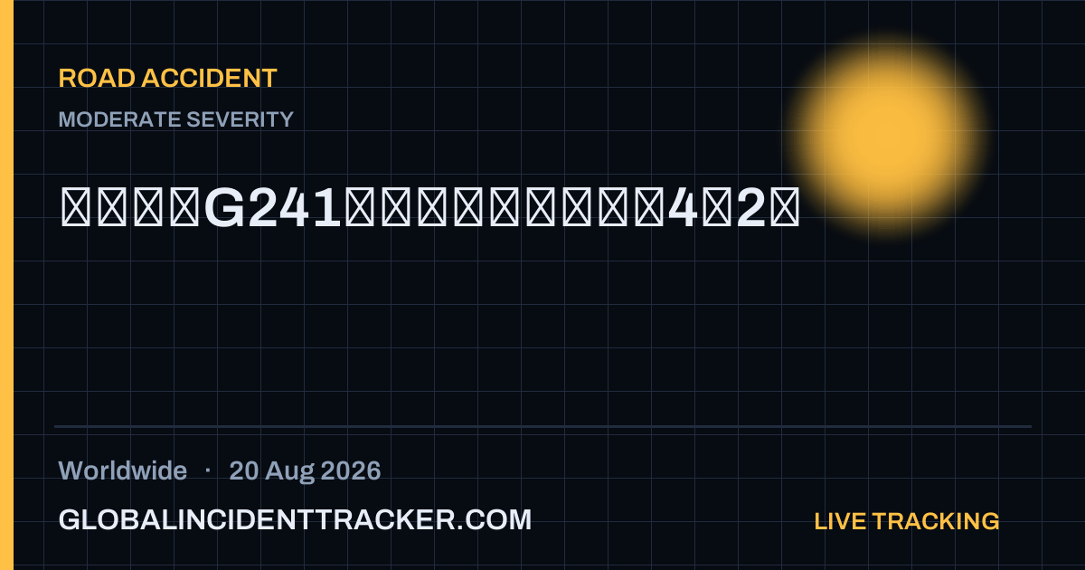 Road Accident incident in worldwide on 20 August 2026 — Global Incident Tracker report card