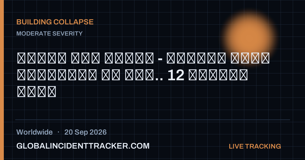 Building Collapse incident in worldwide on 20 September 2026 — Global Incident Tracker report card