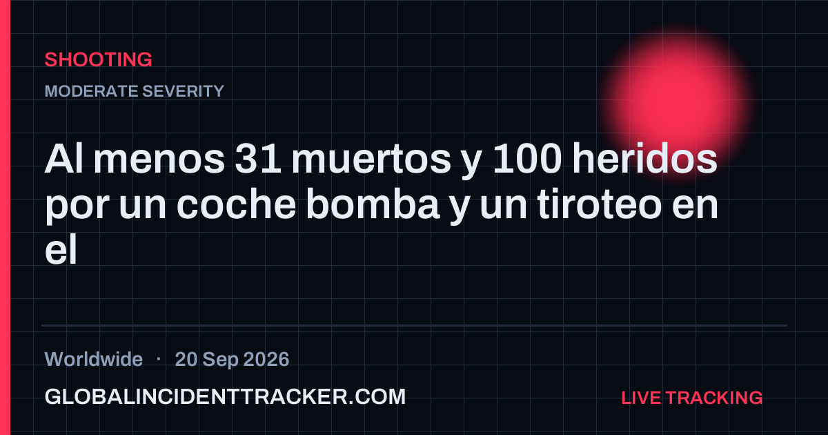 Shooting incident in worldwide on 20 September 2026 — Global Incident Tracker report card