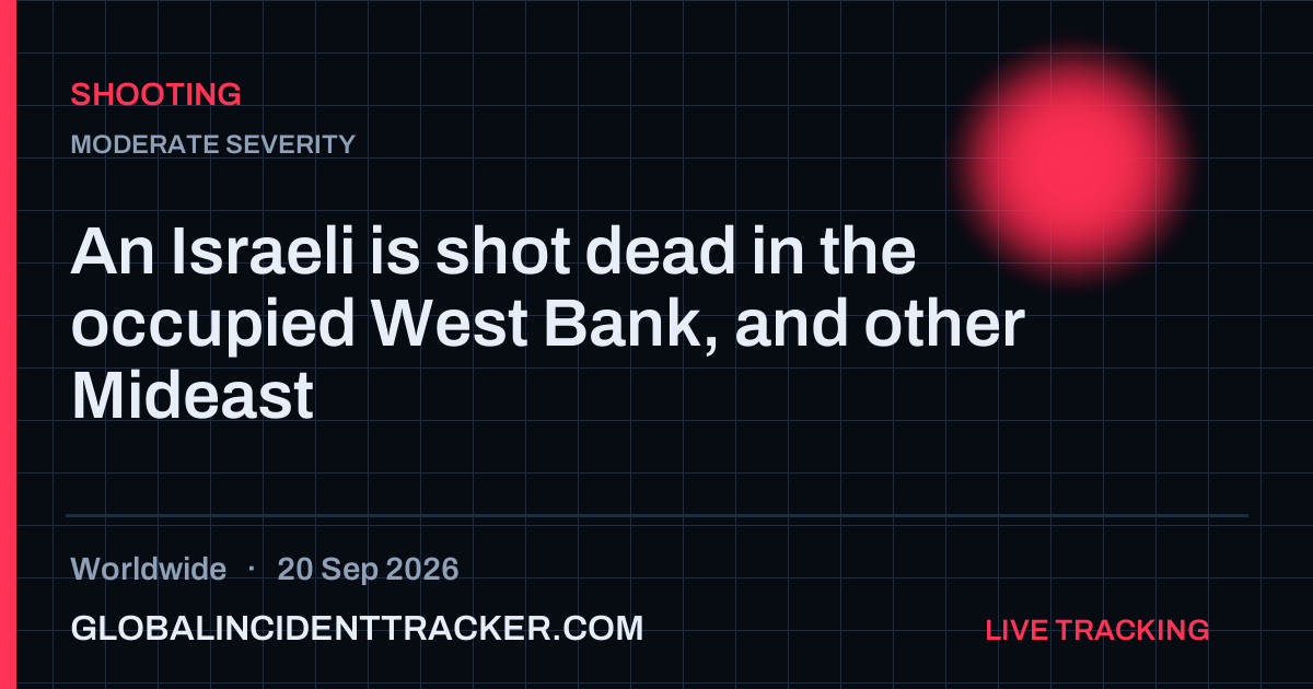 Shooting incident in worldwide on 20 September 2026 — Global Incident Tracker report card