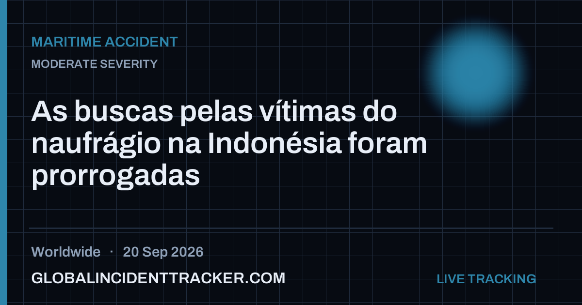 Maritime Accident incident in worldwide on 20 September 2026 — Global Incident Tracker report card