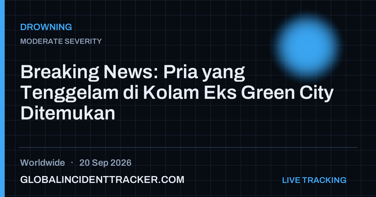 Drowning incident in worldwide on 20 September 2026 — Global Incident Tracker report card