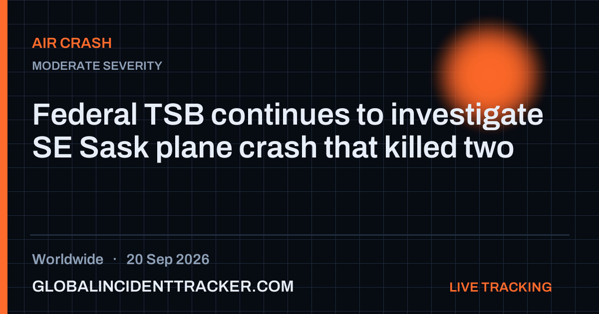 Air Crash incident in worldwide on 20 September 2026 — Global Incident Tracker report card