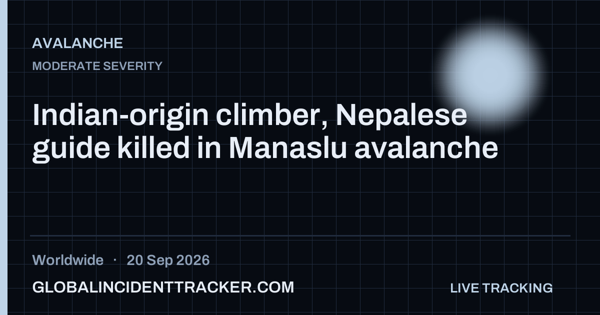 Avalanche incident in worldwide on 20 September 2026 — Global Incident Tracker report card