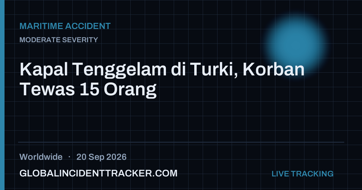 Maritime Accident incident in worldwide on 20 September 2026 — Global Incident Tracker report card