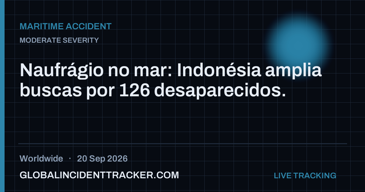 Maritime Accident incident in worldwide on 20 September 2026 — Global Incident Tracker report card