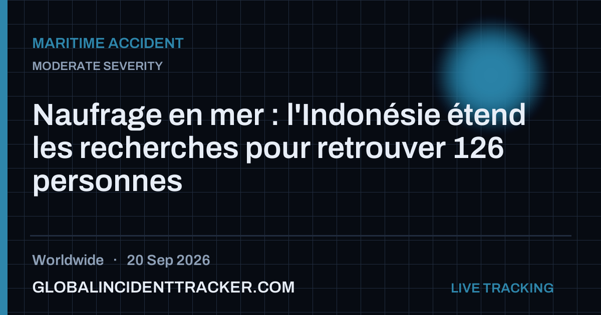 Maritime Accident incident in worldwide on 20 September 2026 — Global Incident Tracker report card