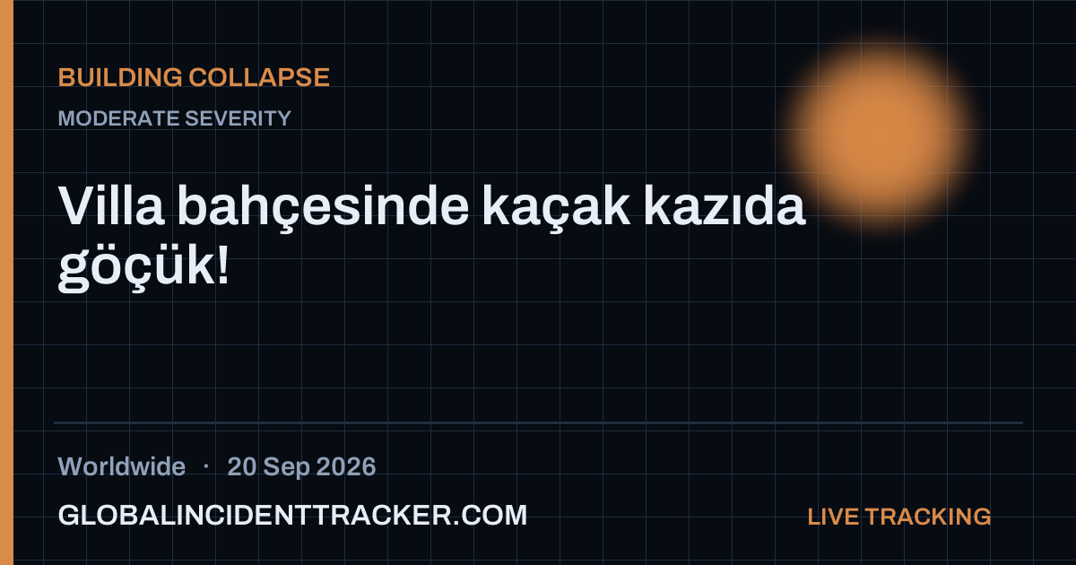 Building Collapse incident in worldwide on 20 September 2026 — Global Incident Tracker report card