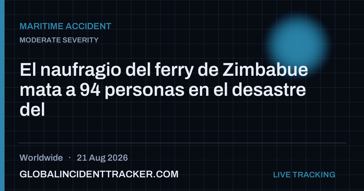 Maritime Accident incident in worldwide on 21 August 2026 — Global Incident Tracker report card